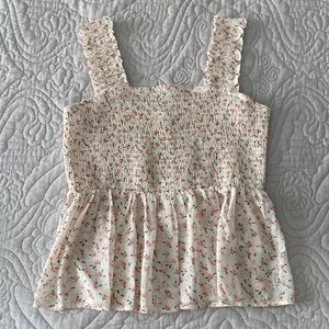 Lucca LA Smocked peplum top
